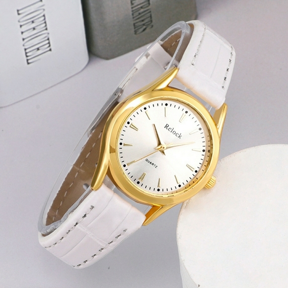 [RED] Fashion Pu Leather Belt Casual Womens Quartz Watch - Picture 5 of 5